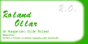 roland ollar business card