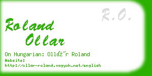roland ollar business card